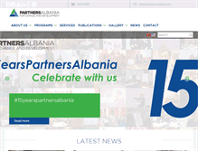 Tablet Screenshot of partnersalbania.org